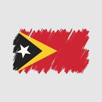 Osttimor-Flaggenbürstenvektor. Nationalflagge vektor