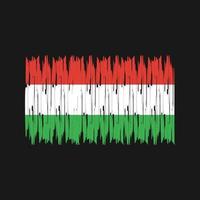 Pinselstriche der ungarischen Flagge. Nationalflagge vektor