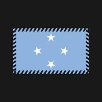 Flaggenvektor von Mikronesien. Nationalflagge vektor