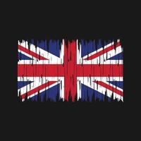Pinselstriche der Flagge des Vereinigten Königreichs. Nationalflagge vektor