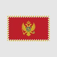 montenegro flagga vektor. National flagga vektor