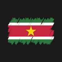 Surinam-Flaggen-Pinsel-Vektor. Nationalflagge vektor