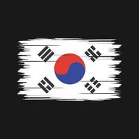 Bürste der Südkorea-Flagge. Nationalflagge vektor