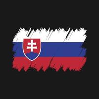Slovakien flagga borste vektor. National flagga vektor