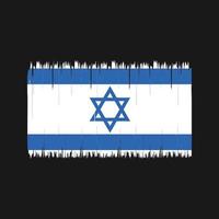 Bürste der israelischen Flagge. Nationalflagge vektor