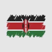 kenya flagga borste vektor. National flagga vektor