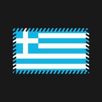 Greklands flagga vektor. National flagga vektor