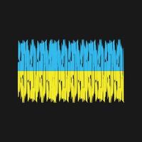 Pinselstriche der ukrainischen Flagge. Nationalflagge vektor