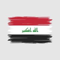 Irak-Flagge-Pinsel. Nationalflagge vektor