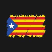 Kataloniens flagga borste vektor. National flagga vektor