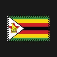 zimbabwe flaggvektor. National flagga vektor