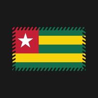 Togo-Flaggenvektor. Nationalflagge vektor
