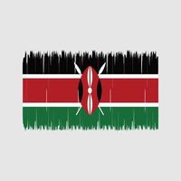 kenya flaggborste. National flagga vektor