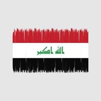 Irak-Flagge-Pinsel. Nationalflagge vektor