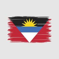 antigua och barbuda flaggborste. National flagga vektor