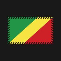 Kongo-Flaggenvektor. Nationalflagge vektor