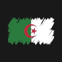 Algeriet flagga borste vektor. National flagga vektor