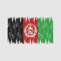 Pinselstriche der afghanischen Flagge. Nationalflagge vektor