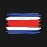 Bürste mit Costa-Rica-Flagge. Nationalflagge vektor