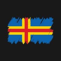 ålandsöarna flagga borste vektor. National flagga vektor