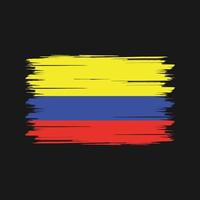 colombia flaggborste. National flagga vektor