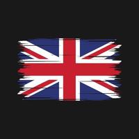 Förenade kungariket flaggborste. National flagga vektor