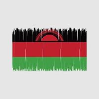 Malawi-Flagge-Pinsel. Nationalflagge vektor