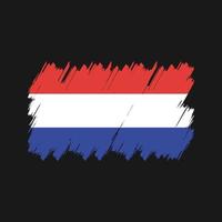 nederländska flaggan borste vektor. National flagga vektor