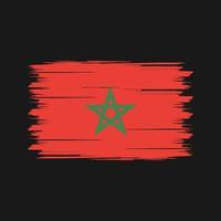 Marockos flagga borste. National flagga vektor