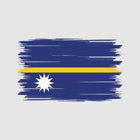 nauru flaggborste. National flagga vektor