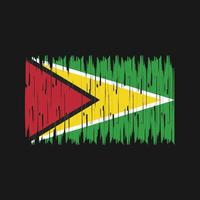 guyana flagga penseldrag. National flagga vektor