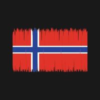 Bürste der norwegischen Flagge. Nationalflagge vektor