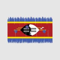 Bürste der Swasiland-Flagge. Nationalflagge vektor