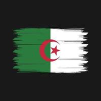Pinsel mit algerischer Flagge. Nationalflagge vektor