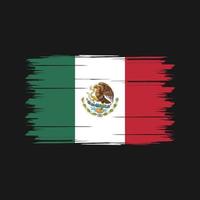 mexico flagga borste. National flagga vektor