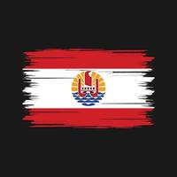 Flaggenpinsel für Französisch-Polynesien. Nationalflagge vektor