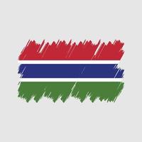 Gambia flagga borste vektor. National flagga vektor