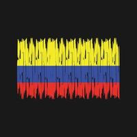 Pinselstriche der kolumbianischen Flagge. Nationalflagge vektor