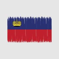 Bürste für Liechtenstein-Flagge. Nationalflagge vektor