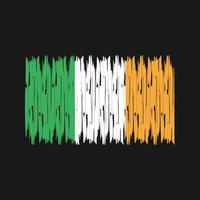 irlands flagga penseldrag. National flagga vektor