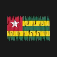 togo flagga penseldrag. National flagga vektor