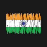 Indien flagga penseldrag. National flagga vektor