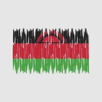 Pinselstriche der Malawi-Flagge. Nationalflagge vektor