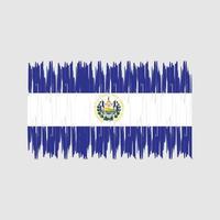 el salvador flagga penseldrag. National flagga vektor