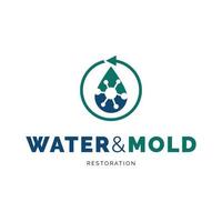 Wasser Schimmel Restaurierung Symbol Logo Design Inspiration vektor