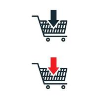 Karren-Trolley-Icon-Design-Vorlagenelemente herunterladen vektor