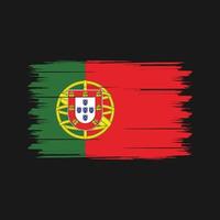 portugal flagga borste. National flagga vektor