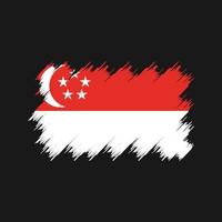 Bürste für Singapur-Flagge. Nationalflagge vektor