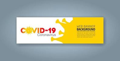 covid-19 coronavirus konzept inschrift typografie design logo, ansteckende krankheiten der charaktere, wenn sie einem virus ausgesetzt sind, gefährliche virusvektorillustration, webbannerdesign vektor