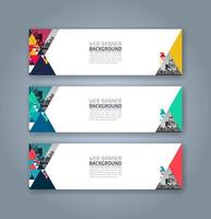 abstrakter Web-Banner-Design-Hintergrund oder Header-Vorlagen vektor